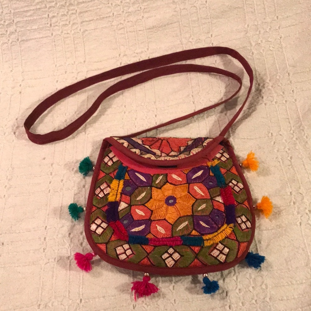 Women’s Vintage Handcrafted Boho Crossbody Multicoloured Mini Purse